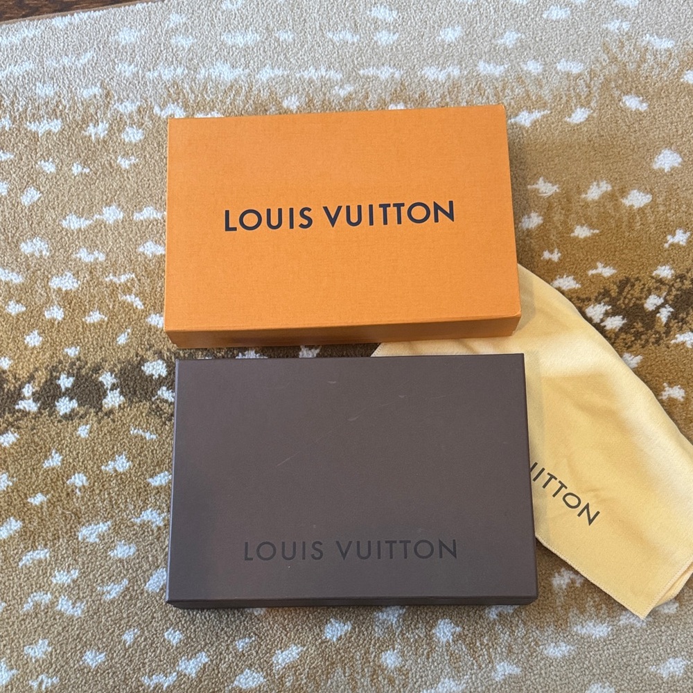 Louis Vuitton Orange and Brown Box Duo